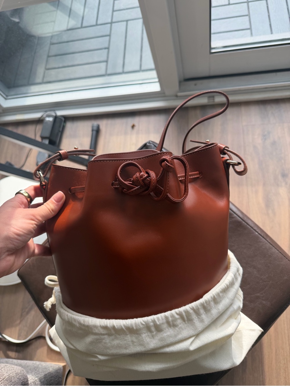 BNWT Sézane Farrow Bag in Natural Heritage Leather - Never worn